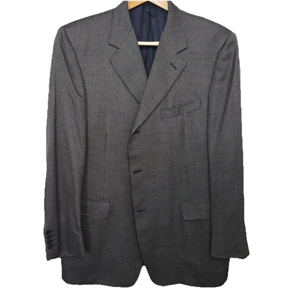 CANALI Check Plaid Wool Silk Blazer Sport Coat Jacket - EU 58 / US‎ 46 R